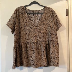 Print SHEIN V-neck - 1X